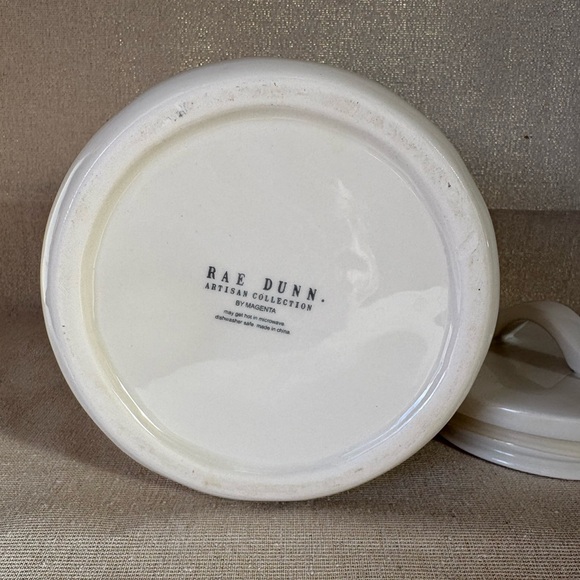 Rae Dunn by Magenta “YUM” Ceramic Canister-Glossy Finish-Removable Lid - Picture 4 of 4